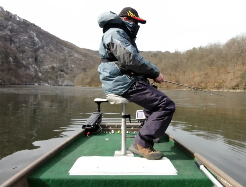 Position habituelle du pêcheur avant