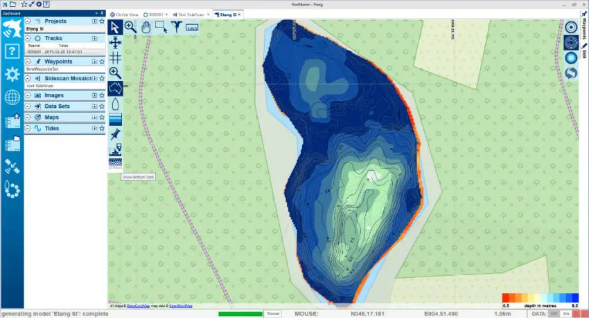 Logiciel de bathymétrie Reefmaster