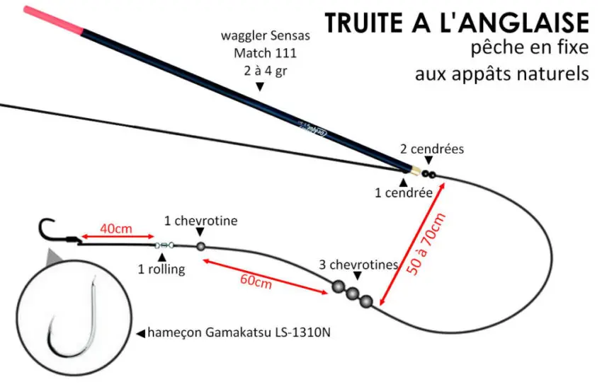 Pêche de la truite à l'anglaise