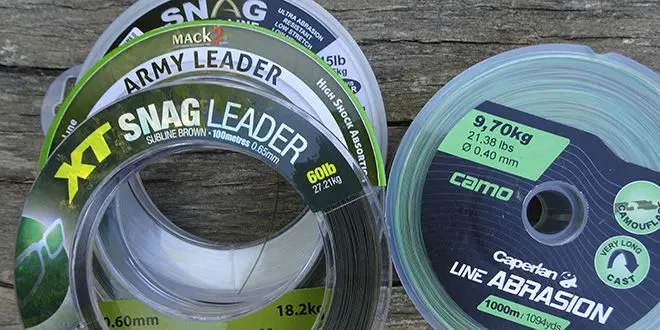 6 Clips De Leader Pour Pêche à La Carpe – Bas De Ligne 70 Cm, Résistance 45 Lbs – Matériel Camouflage Vert