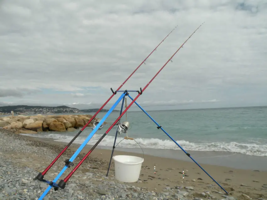 Pêche en surfcasting en automne en mer