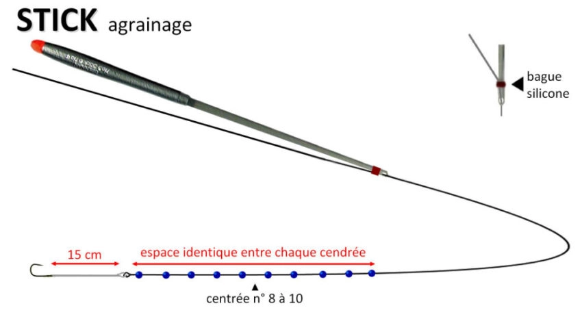 Montage pour pêcher à l'anglaise avec un waggler