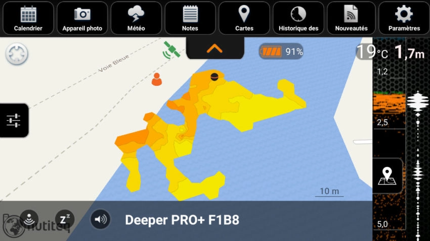 Avis sur l'echosondeur Deeper à piloter sur un téléphone