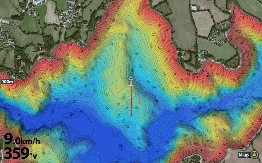 Bathymétrie pour la pêche à la carpe