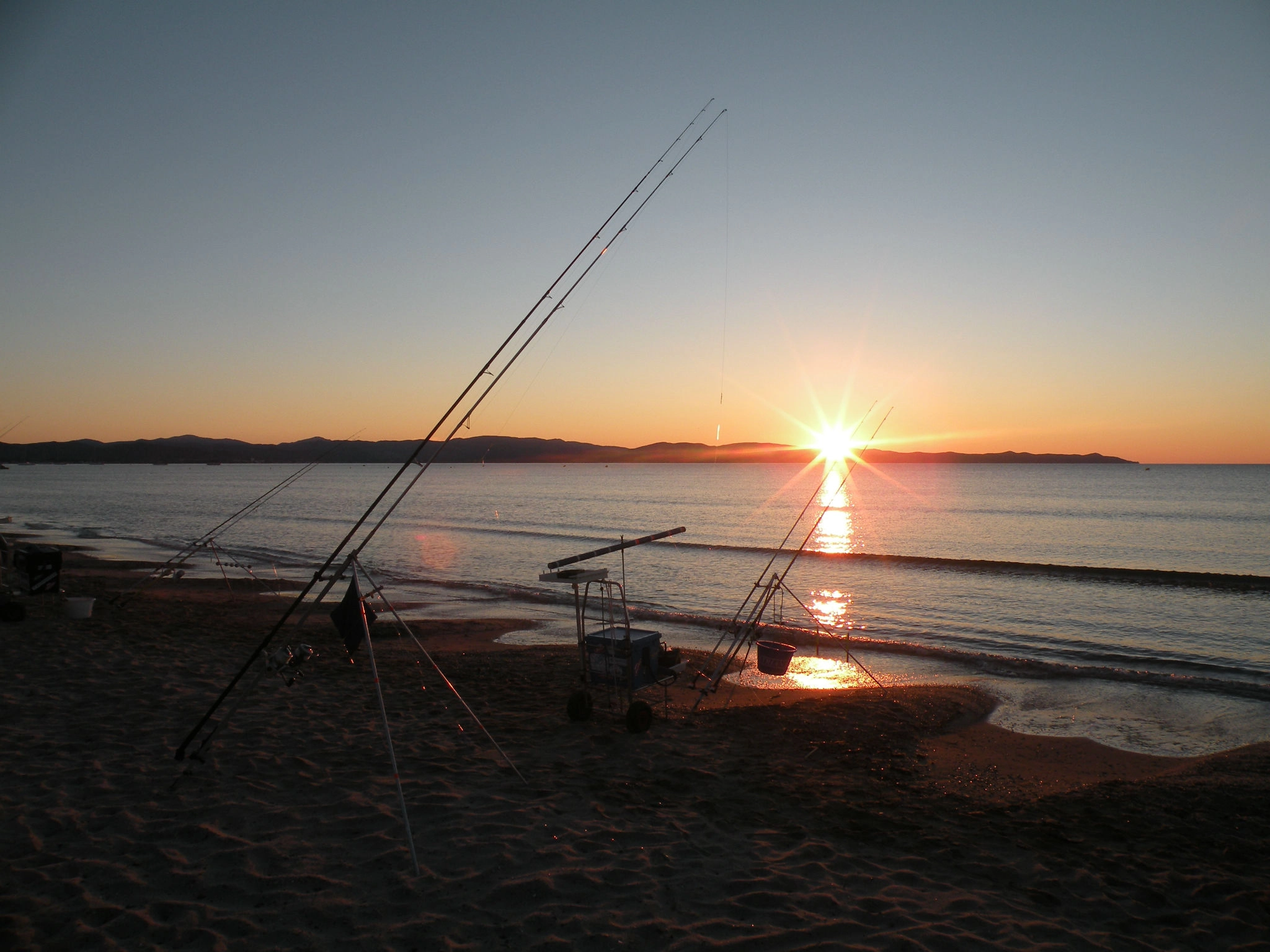 Pêche des sparidés en surfcasting la nuit