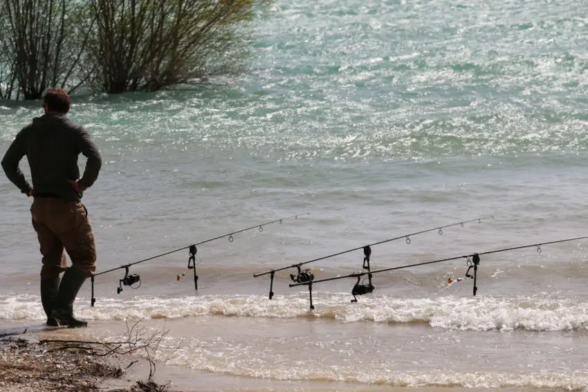 Gros amorçage pour la pêche à la carpe