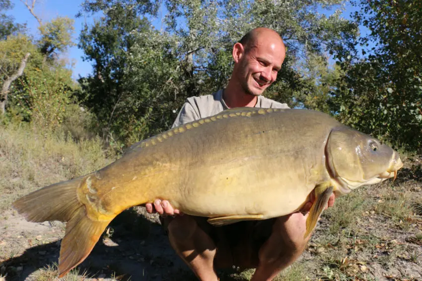 Pêche à la carpe du bord en utilisant le clip