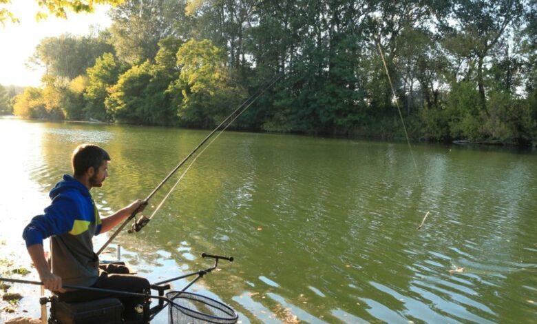 Montage potence pour la pêche au feeder