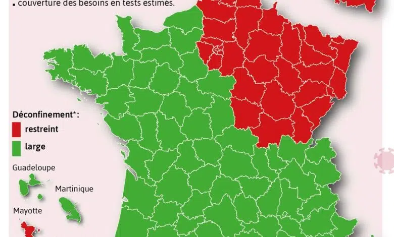 coronavirus carte du deconfinement jeudi 7 mai 2020