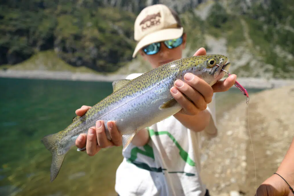 Pêche de la truite au casting jig